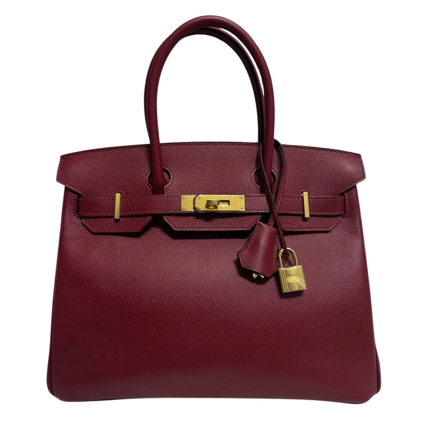 Hermes Birkin 30 Rouge Grenat Burgundy Red Epsom Leather Gold Hardware