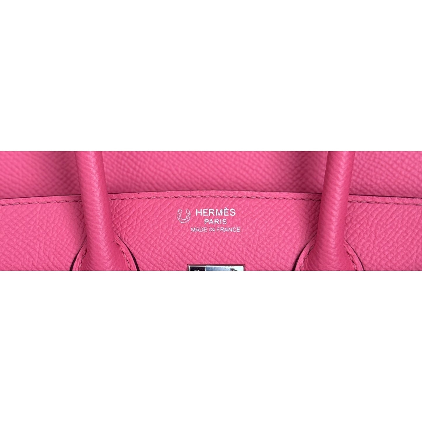 Hermes Birkin 25 Special Order Rose Azalee White Epsom Leather Palladium Hardwar