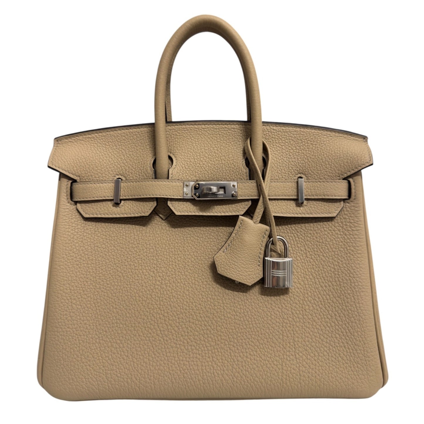 Hermes Birkin 25 Trench Tan Beige Togo Leather Gold Hardware NEW