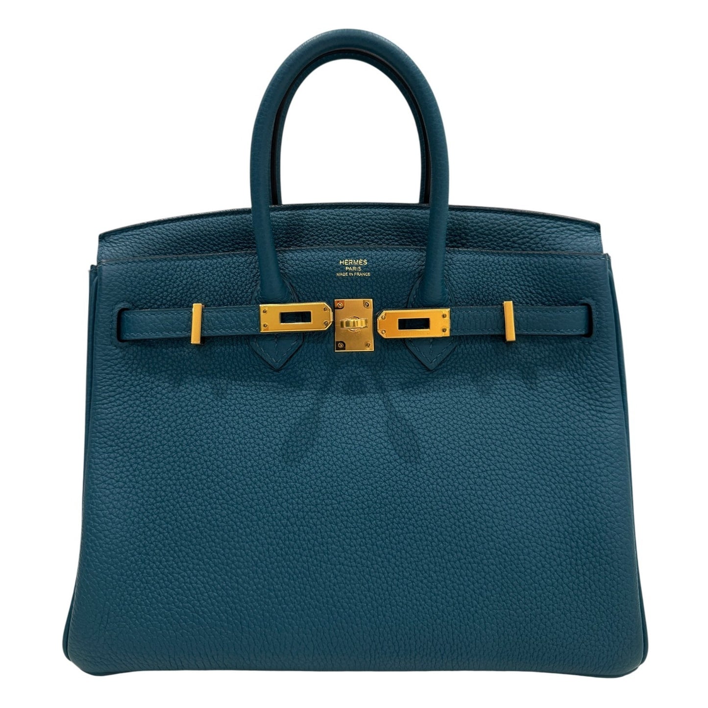 Hermes Birkin 25 Blue Colvert Togo Leather Gold Hardware RARE