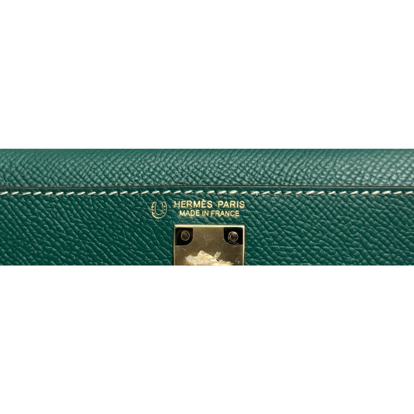 Hermes Kelly Mini 20 Special Order Malachite Trench Epsom Leather Permabrass HWR