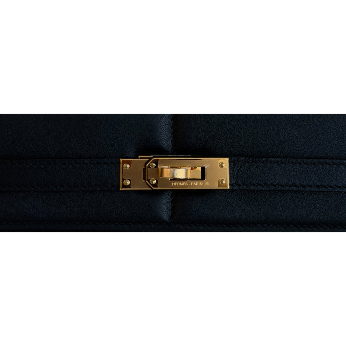 Hermes Kelly 25 Sellier Black Noir Padded Leather Gold Hardware Limited Edition