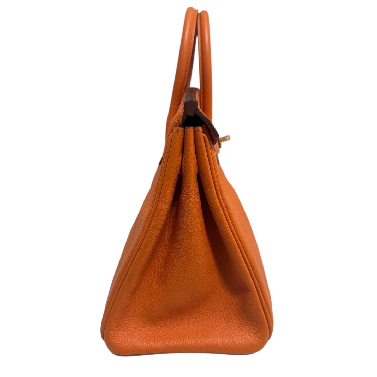 Hermes Birkin 25 Apricot Orange Leather Gold Hardware RARE