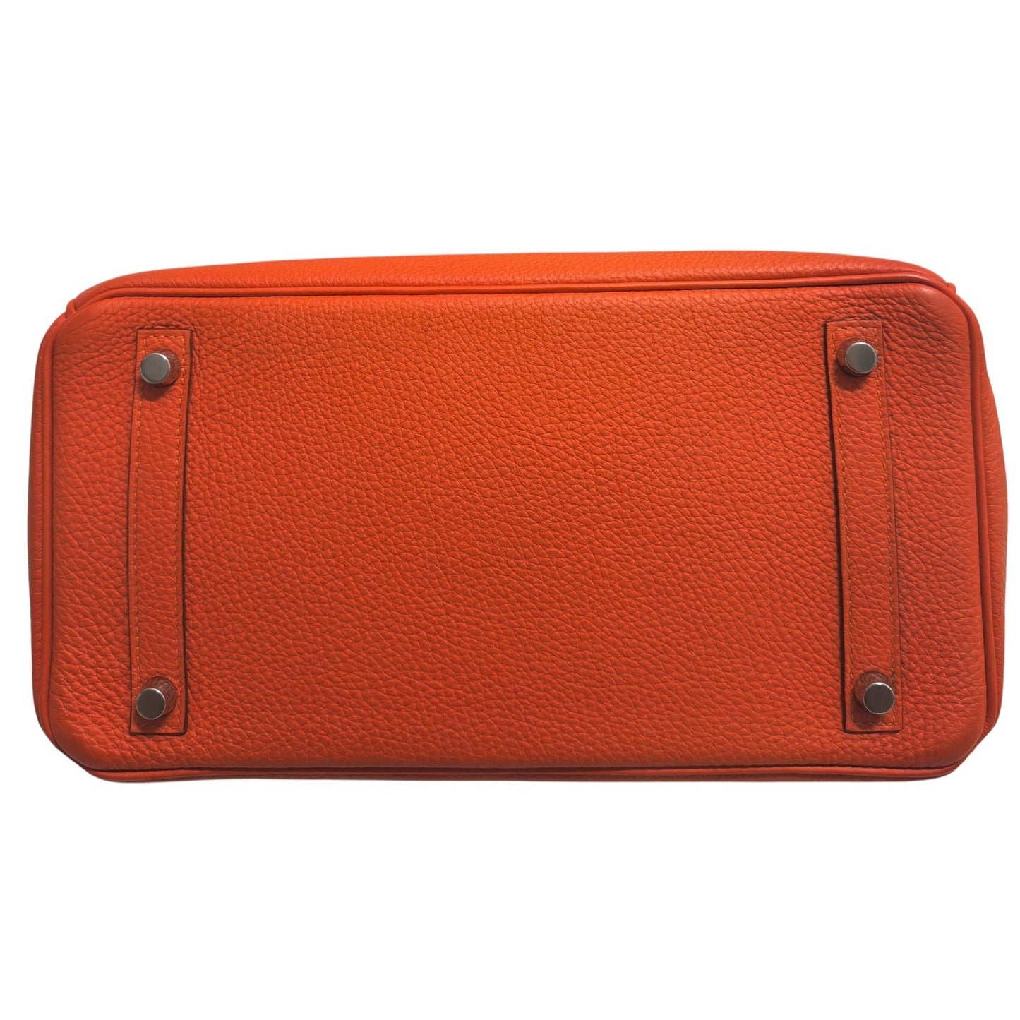 Hermes Birkin 30 Orange Feu Togo Leather Palladium Hardware