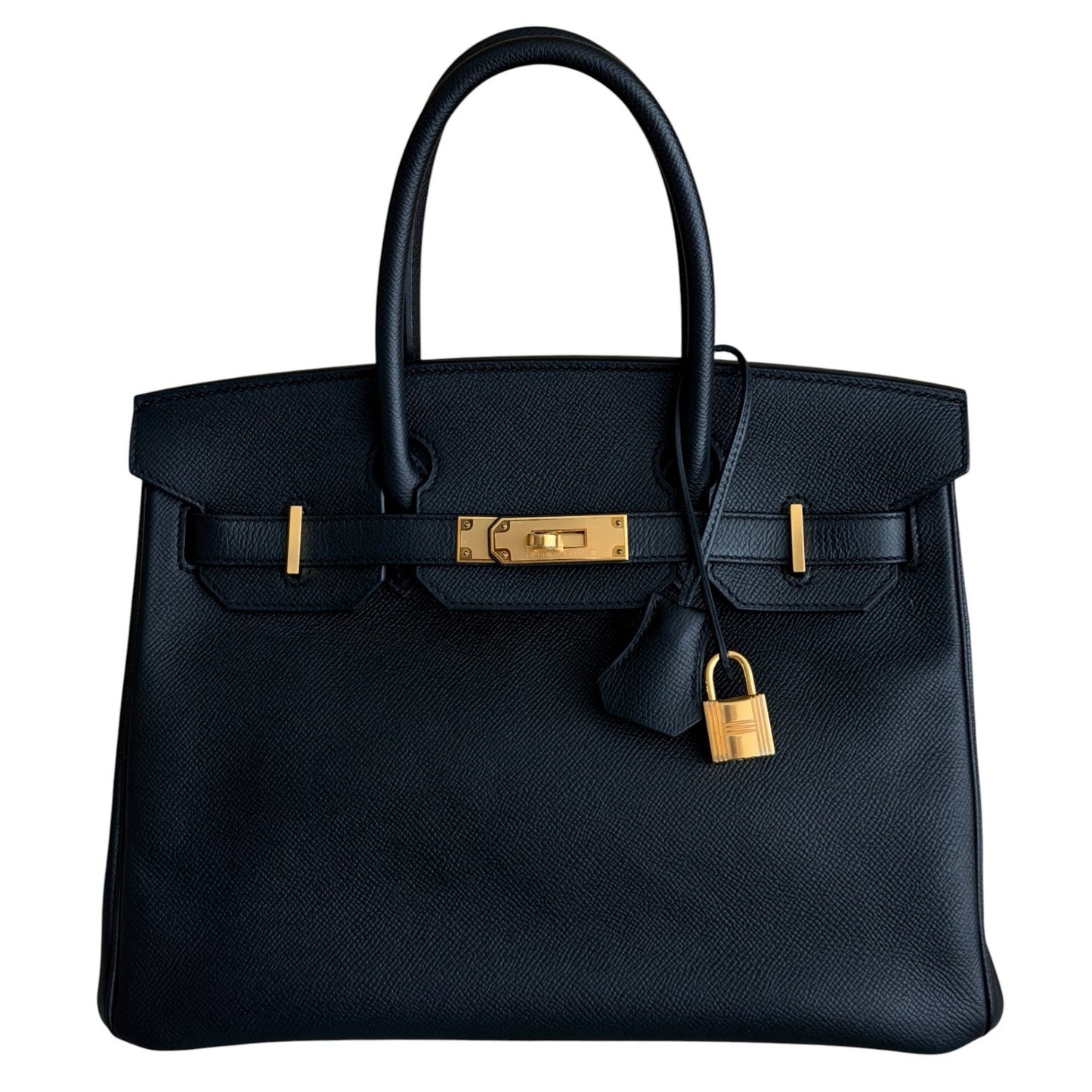 Hermes Birkin 30 Black Noir Epsom Leather Gold Hardware RARE