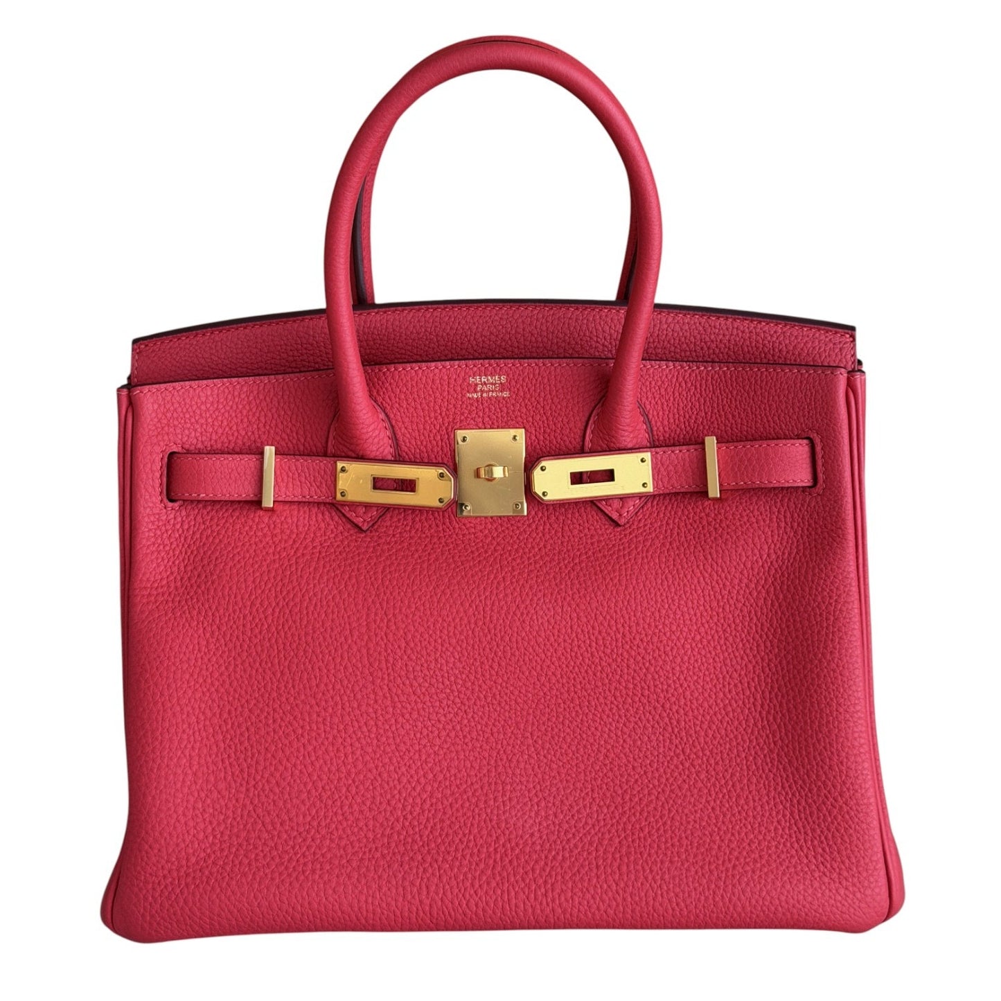 Hermes Birkin 30 Rouge Pivoine Red Togo Leather Gold Hardware