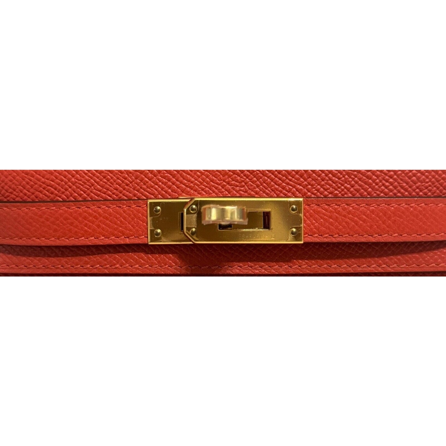 Hermes Kelly Mini 20 Capucine Orange Red Epsom Leather Gold Hardware