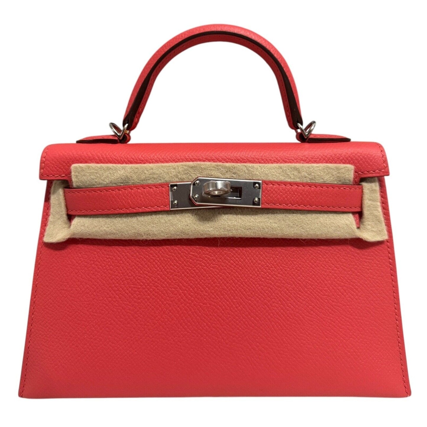 Hermes Kelly Mini 20 Verso Rose Texas Pink Rouge Int Epsom Leather Gold Hardware