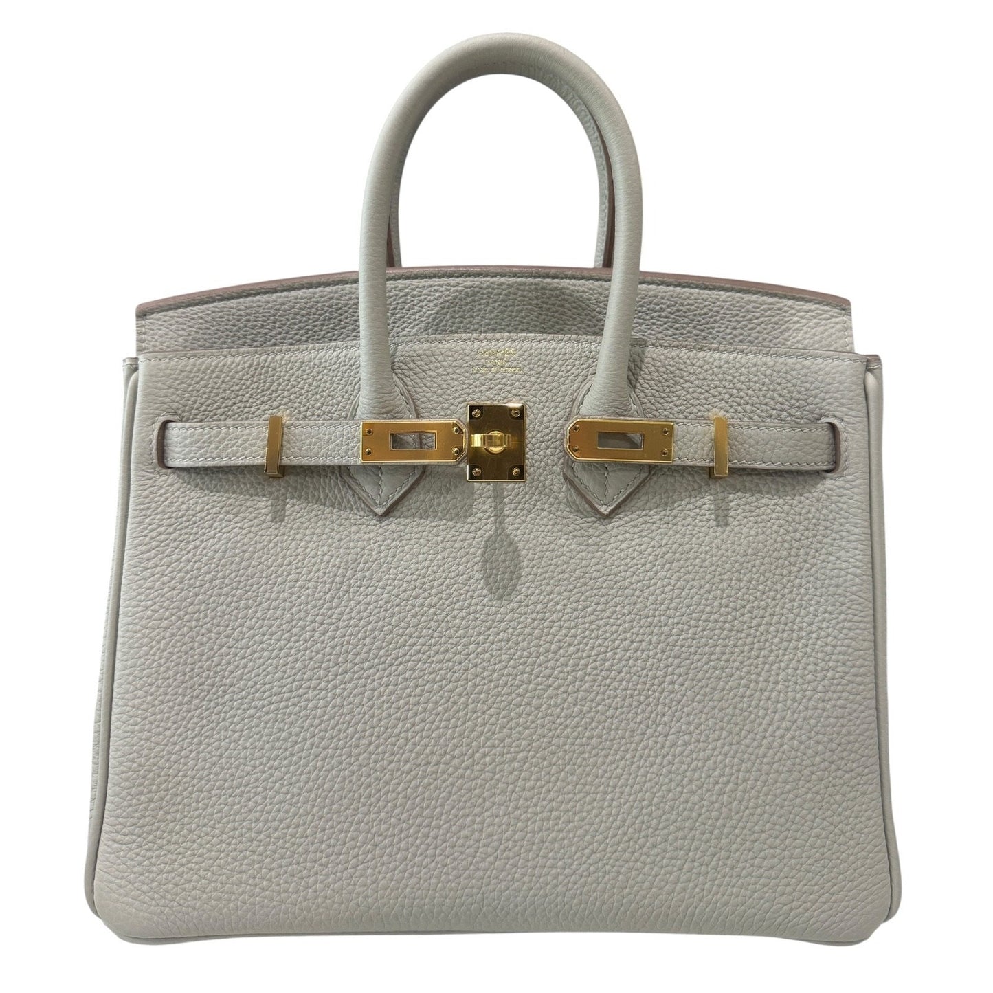 Hermes Birkin 25 Gris Perle Pearl Gray Togo Leather Gold Hardware