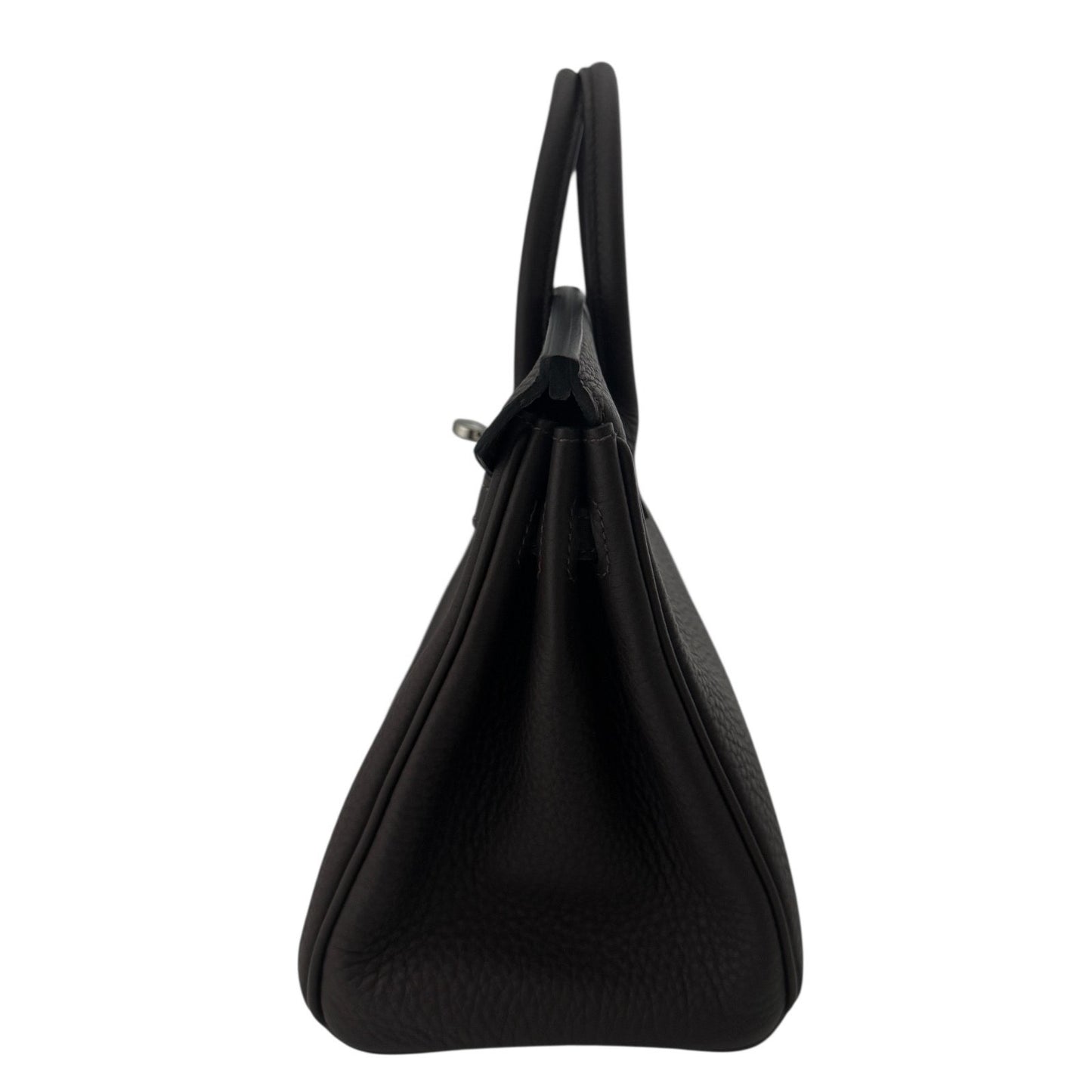 Hermes Birkin 25 Verso Ebene Brown & Gold Tan Togo Leather Palladium Hardware