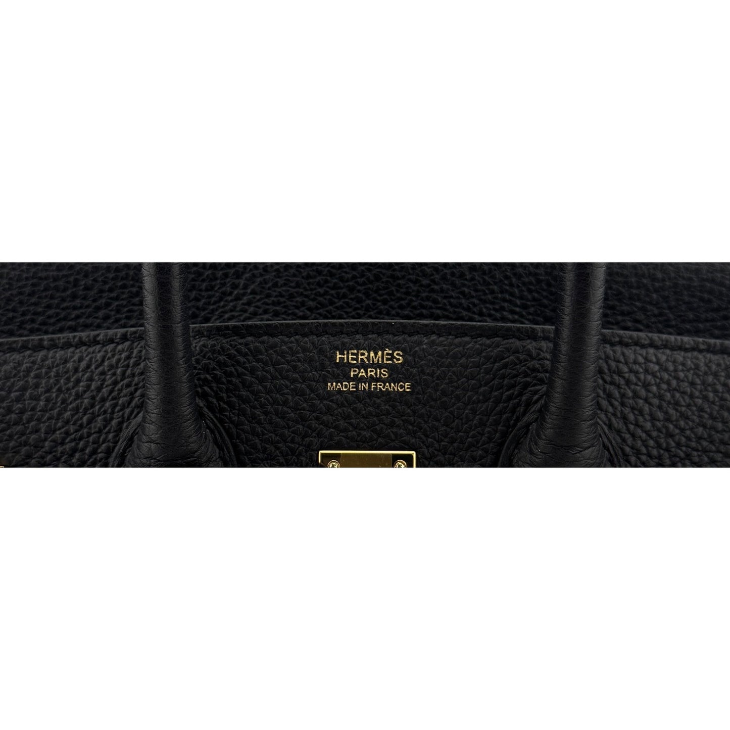 Hermes Birkin 25 Black Noir Togo Leather Gold Hardware Handbag