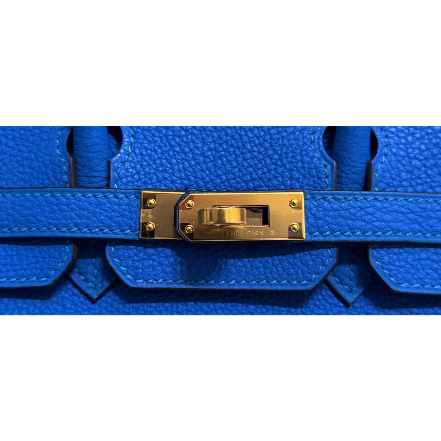 Hermes Birkin 25 Blue Hydra Togo Leather Gold Hardware RARE New 2024