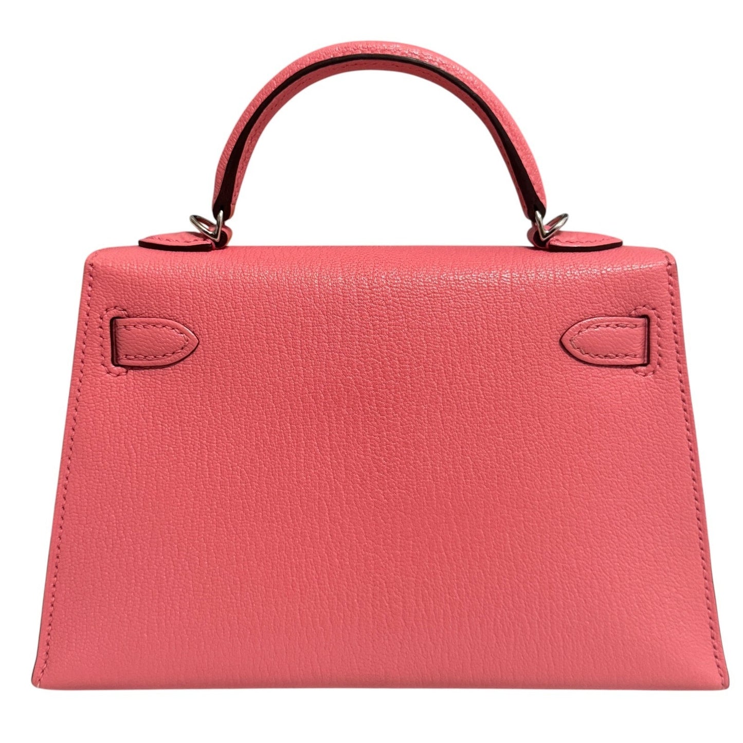 Hermes Kelly Mini 20 Verso Rose D'ete Pink Chèvre Rouge H Leather Palladium Hwr