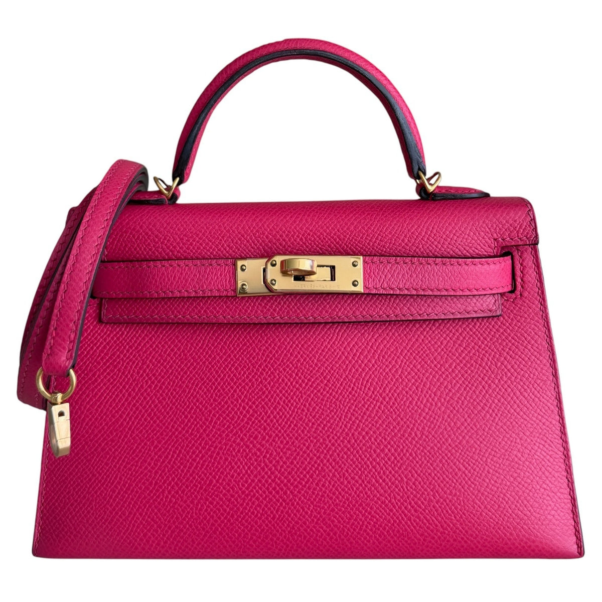 Hermes Kelly Mini 20 Rose Extreme Pink Epsom Leather Gold Hardware