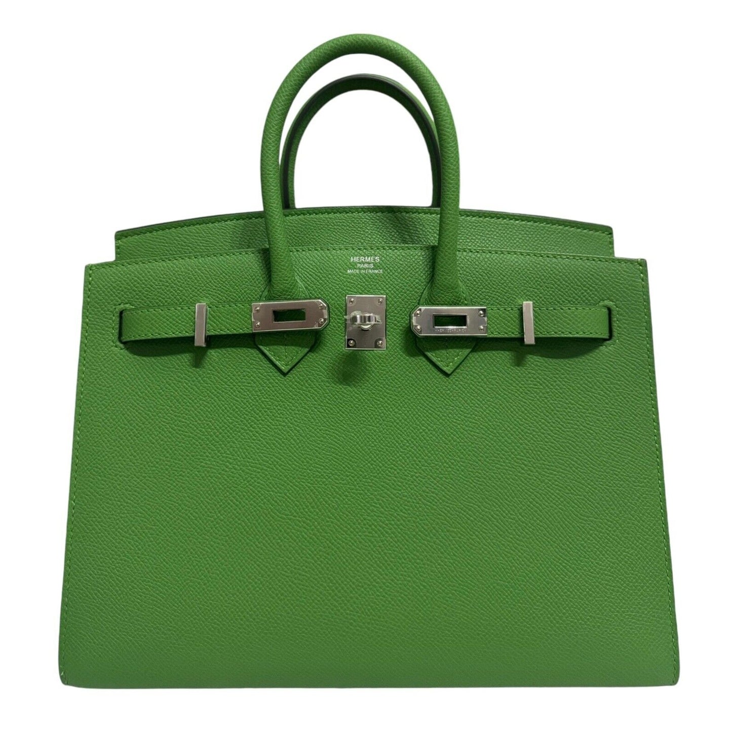 Hermes Birkin 25 Sellier Vert Yucca Green Epsom Leather Palladium Hardware