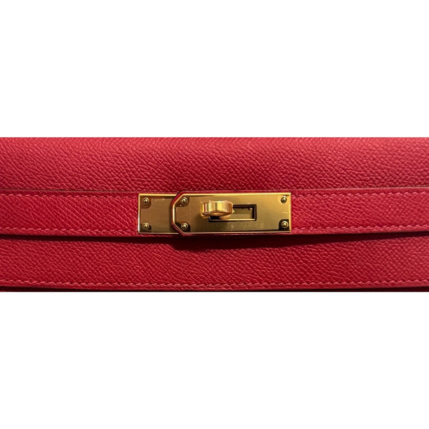 Hermes Kelly 28 Sellier Rouge Casaque Red Epsom Leather Gold Hardware