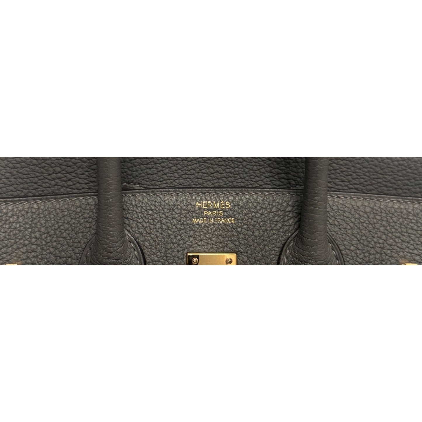 Hermes Birkin 25 Gris Meyer Gray Togo Leather Gold Hardware Handbag NEW
