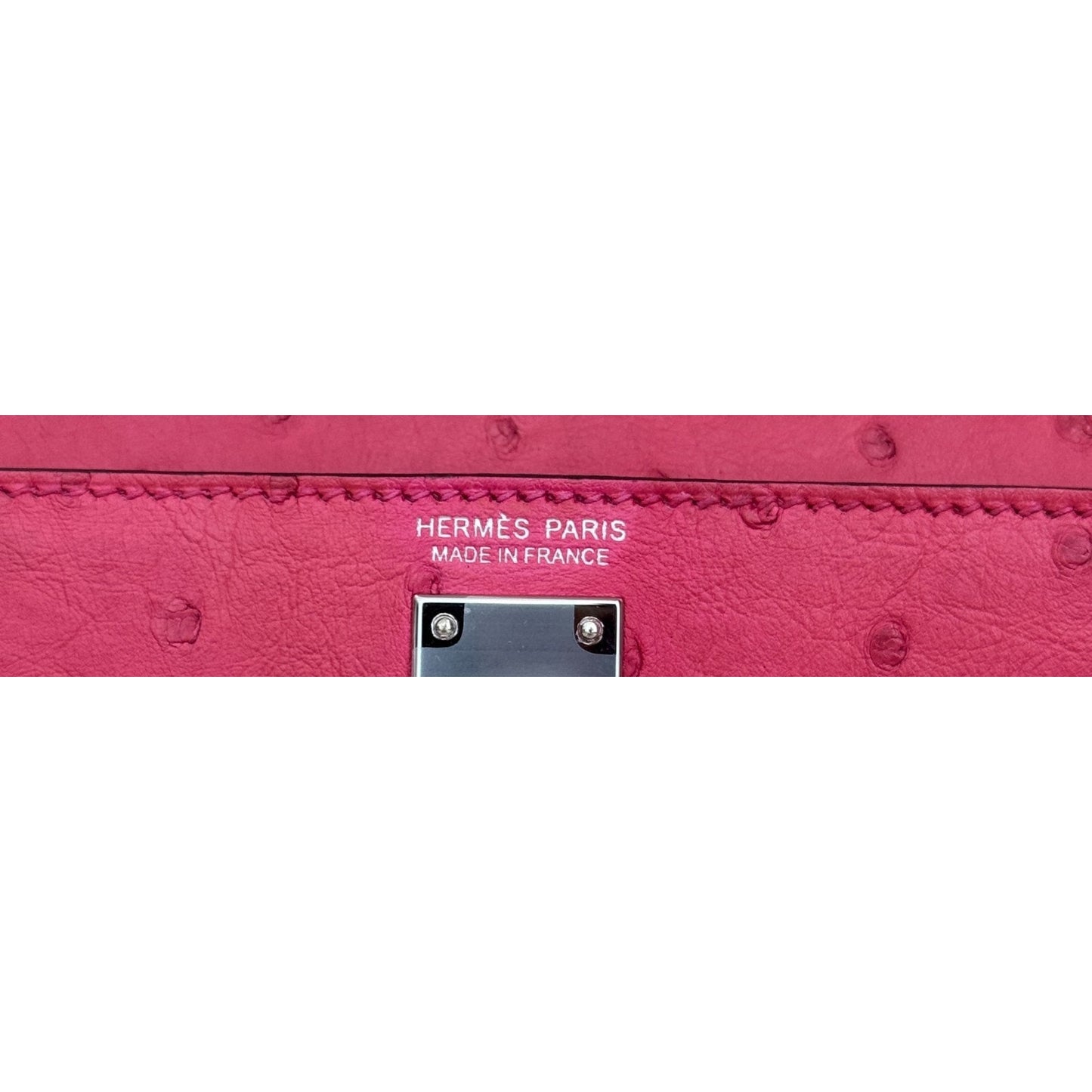 Hermes Kelly Mini 20 Rose Tyrien Pink Ostrich Leather Palladium Hardware RARE
