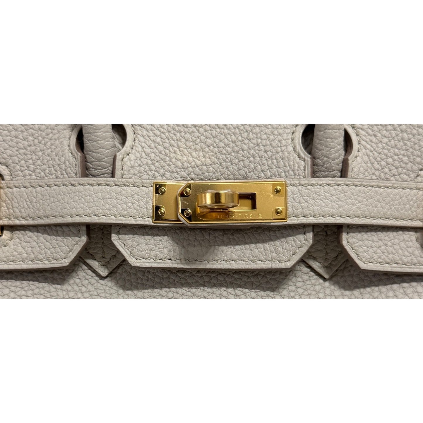 Hermes Birkin 25 Beton Beige Cream Togo Leather Gold Hardware