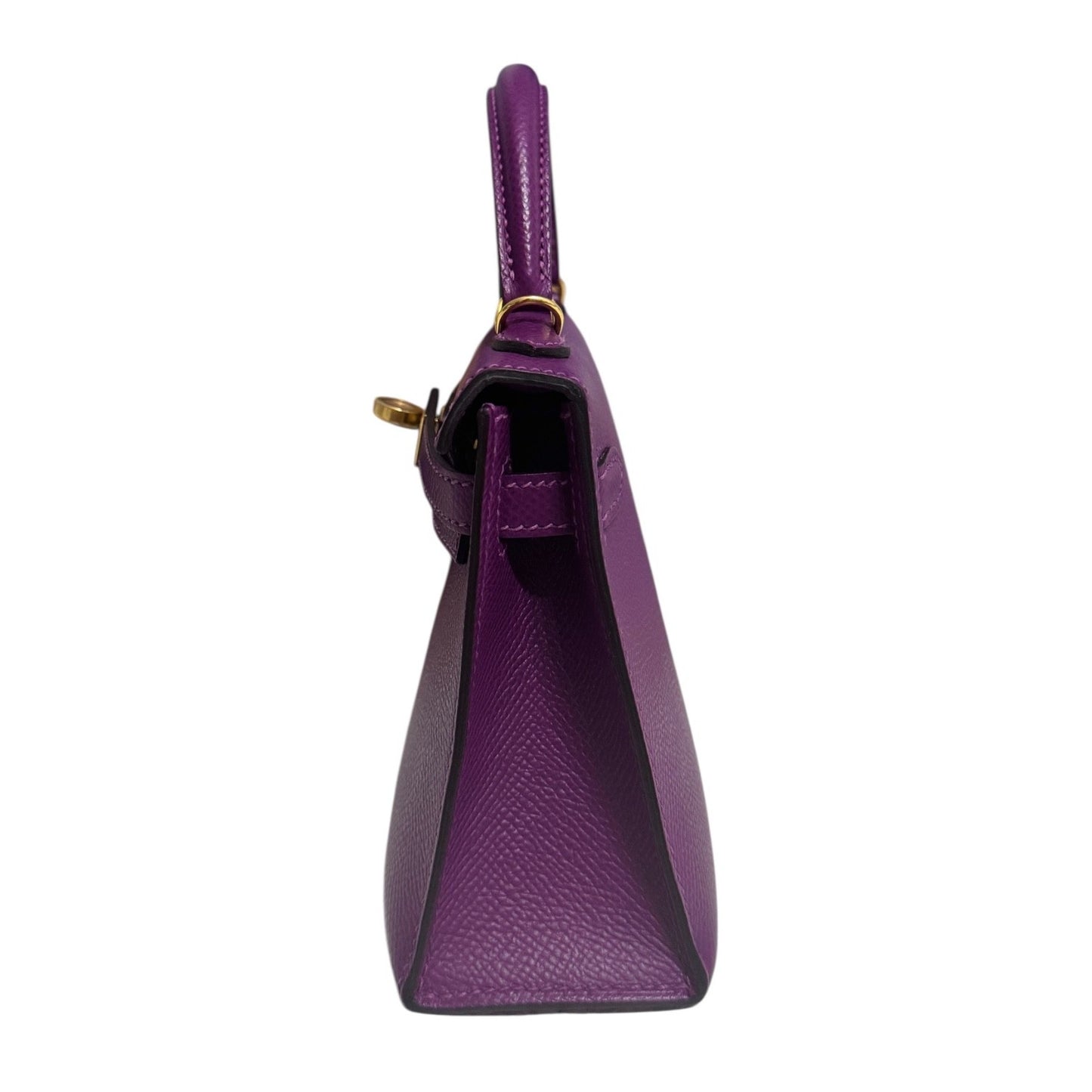 Hermes Kelly Mini 20 Anemone Purple Epsom Leather Gold Hardware RARE