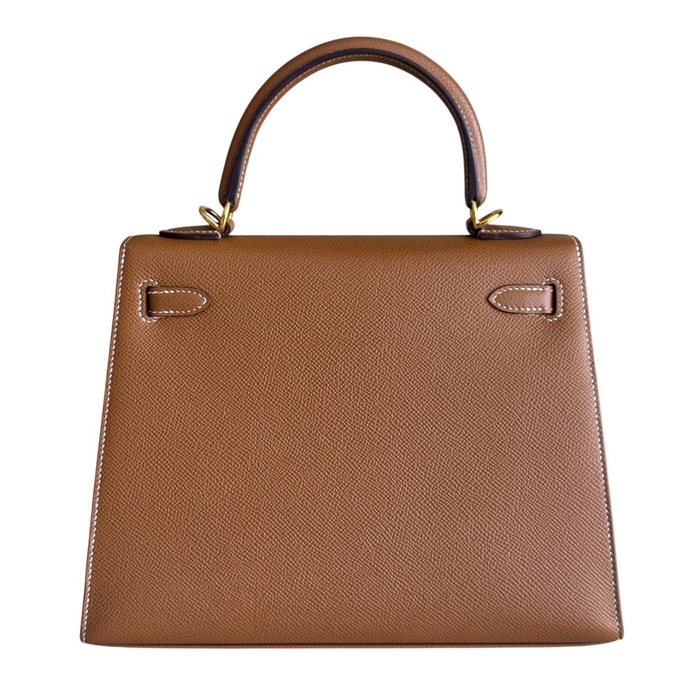Hermes Kelly 25 Sellier Gold Tan Epsom Leather Gold Hardware