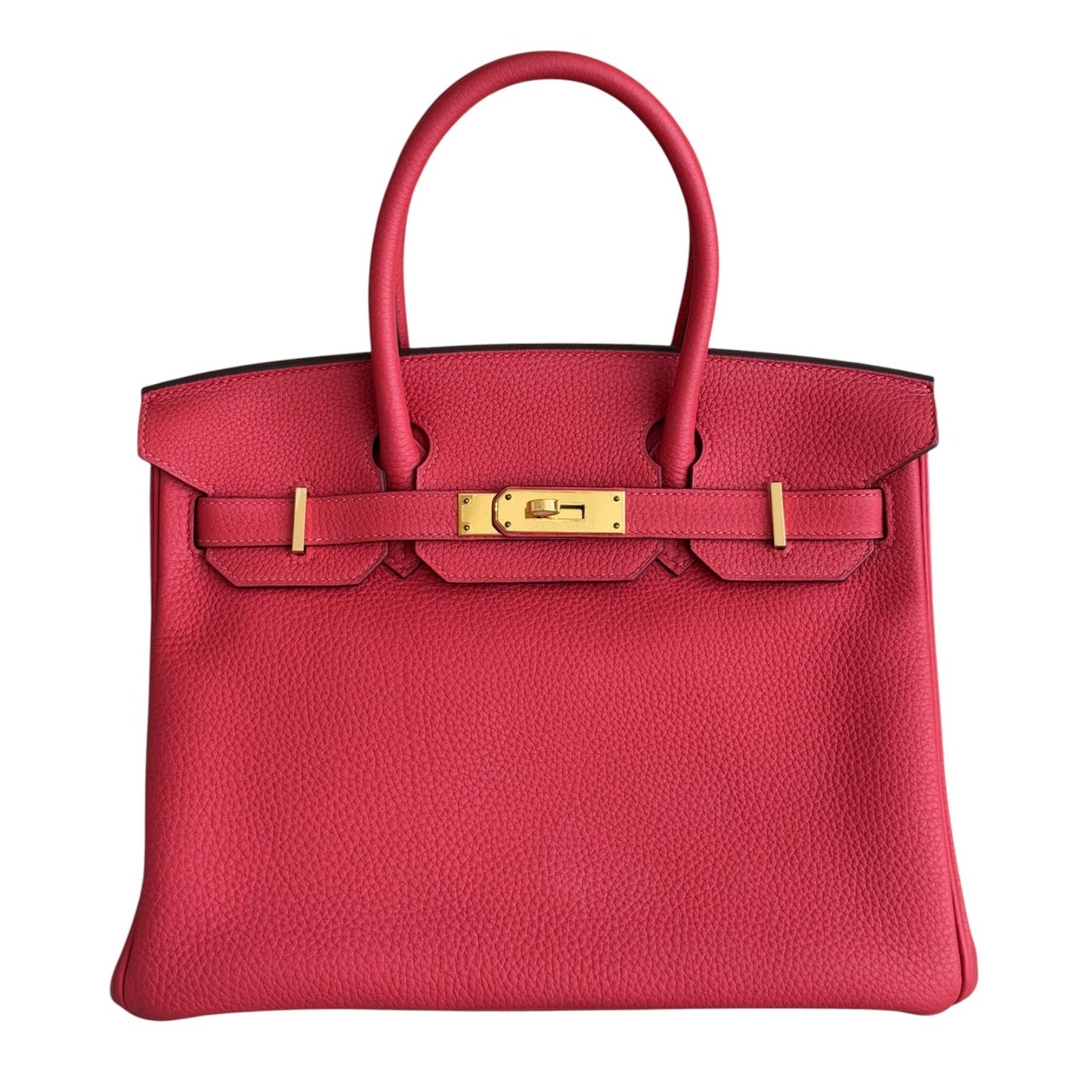 Hermes Birkin 30 Rouge Pivoine Red Togo Leather Gold Hardware
