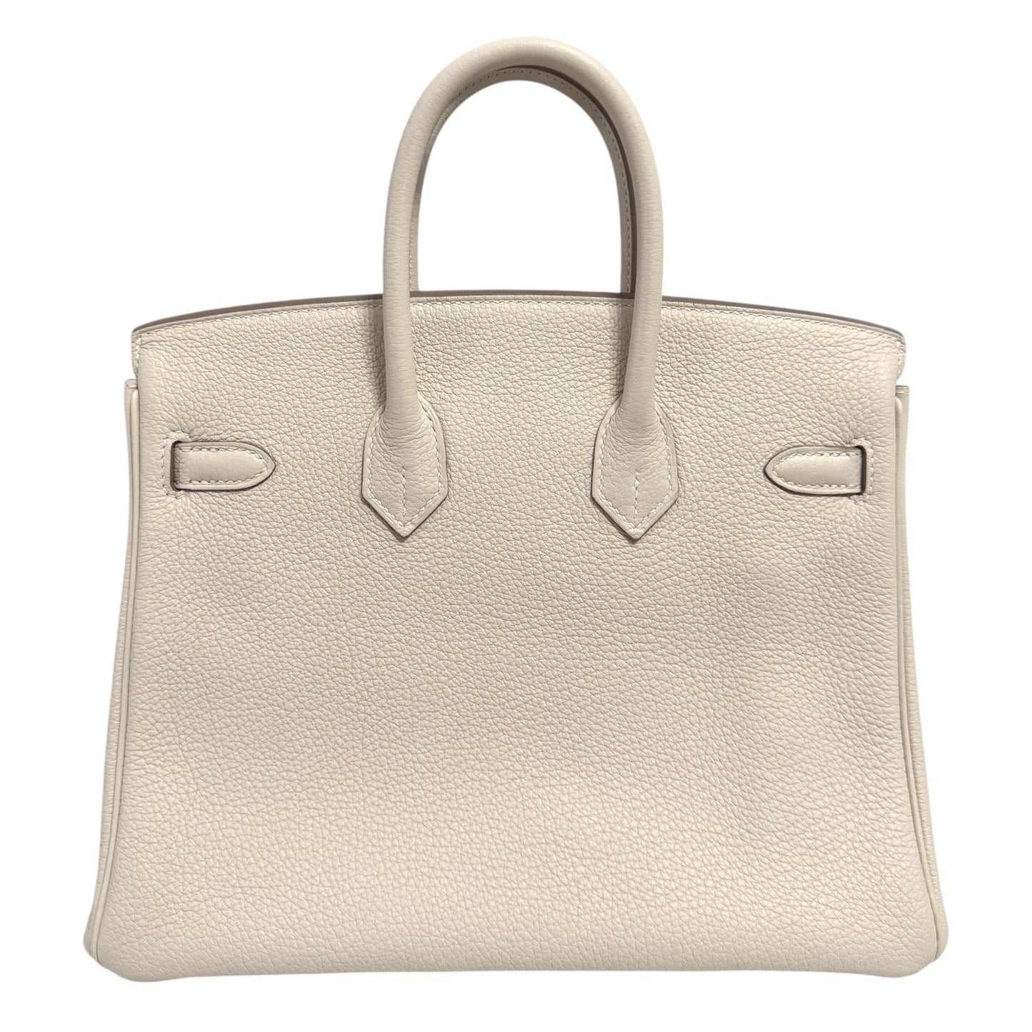 Hermes Birkin 25 Craie White Beige Togo Leather Gold Hardware Handbag