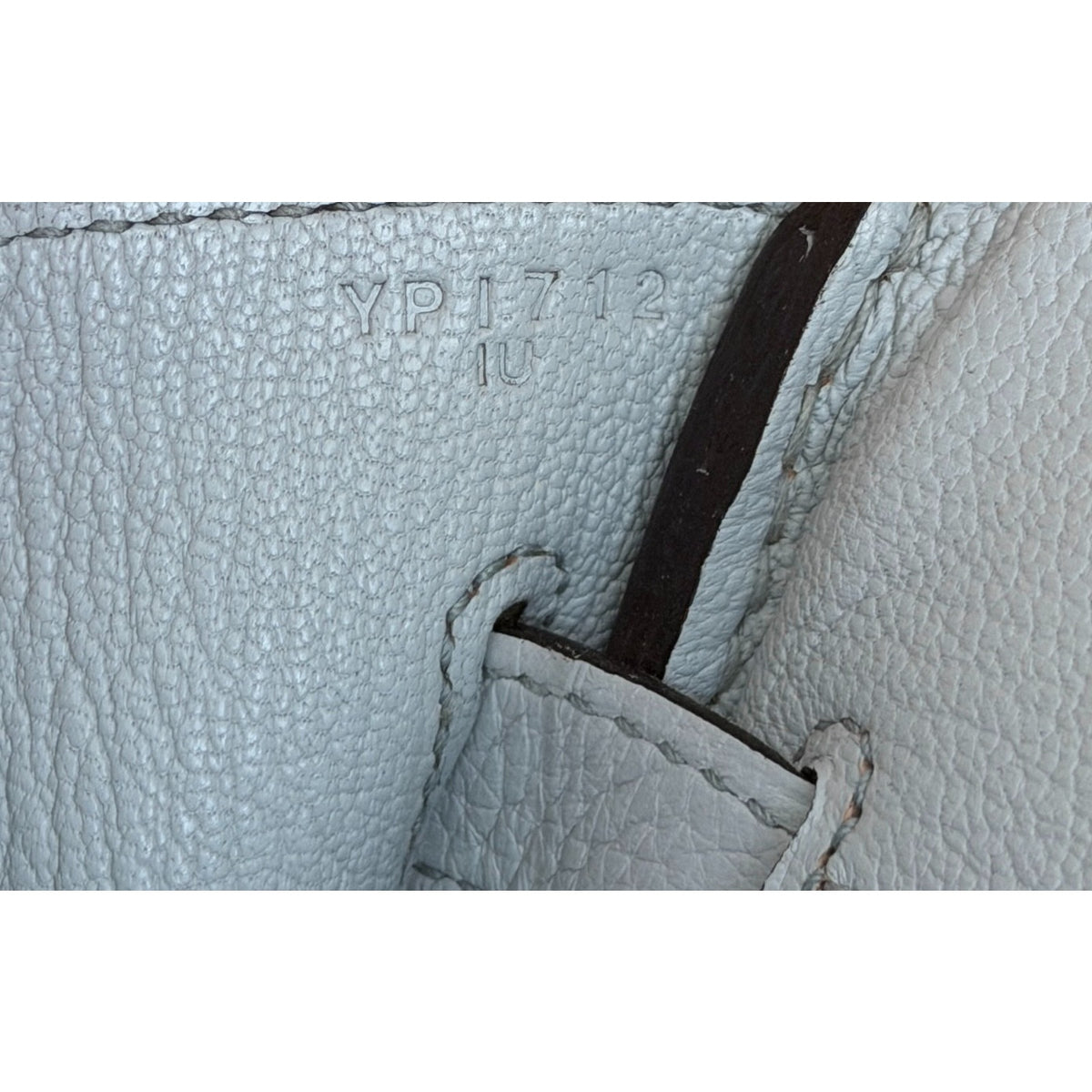 Hermes Birkin 30 Blue Pale Gray Togo Leather Gold Hardware Handbag Rare