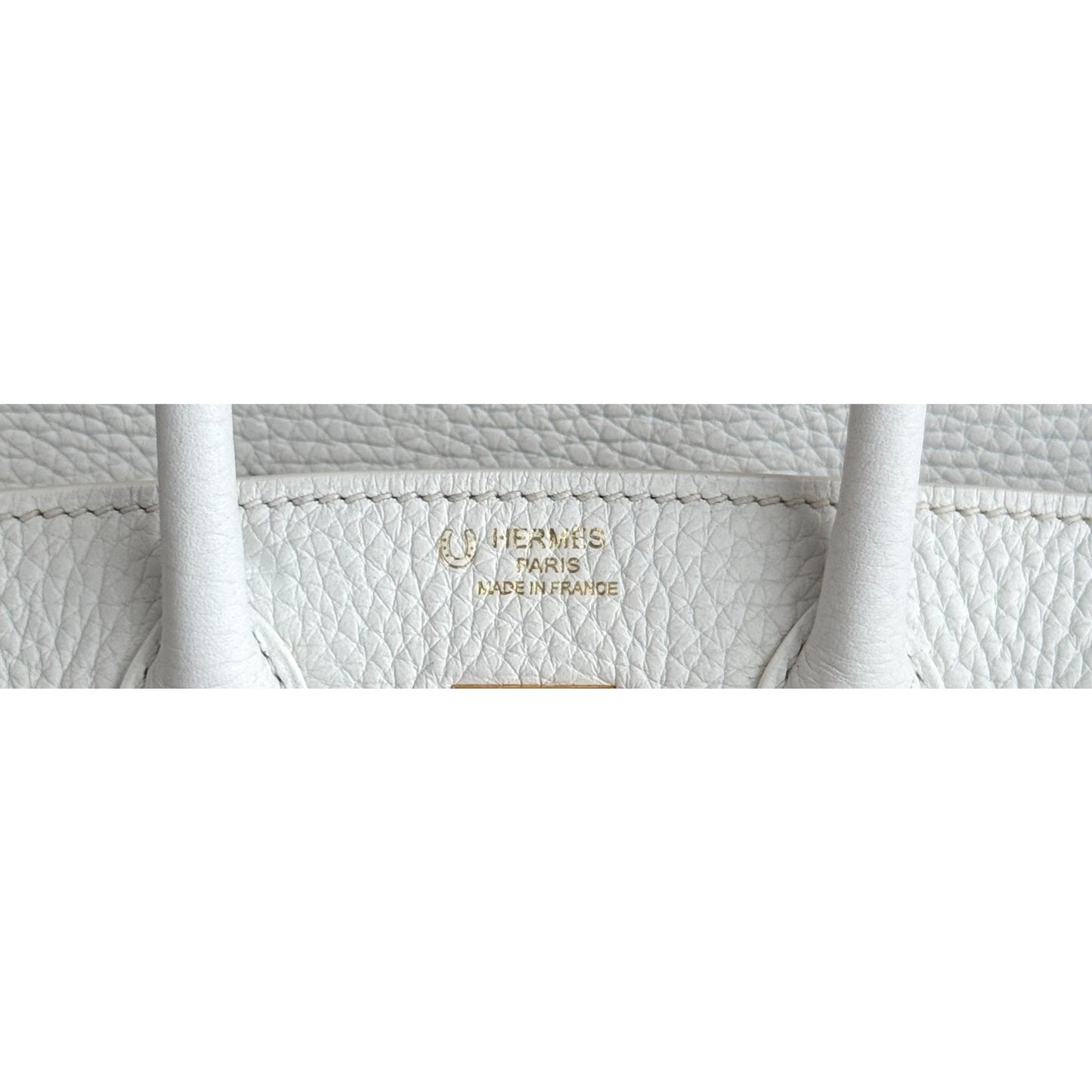 Hermes Birkin 25 White Blanc Leather Gold Hardware Rare