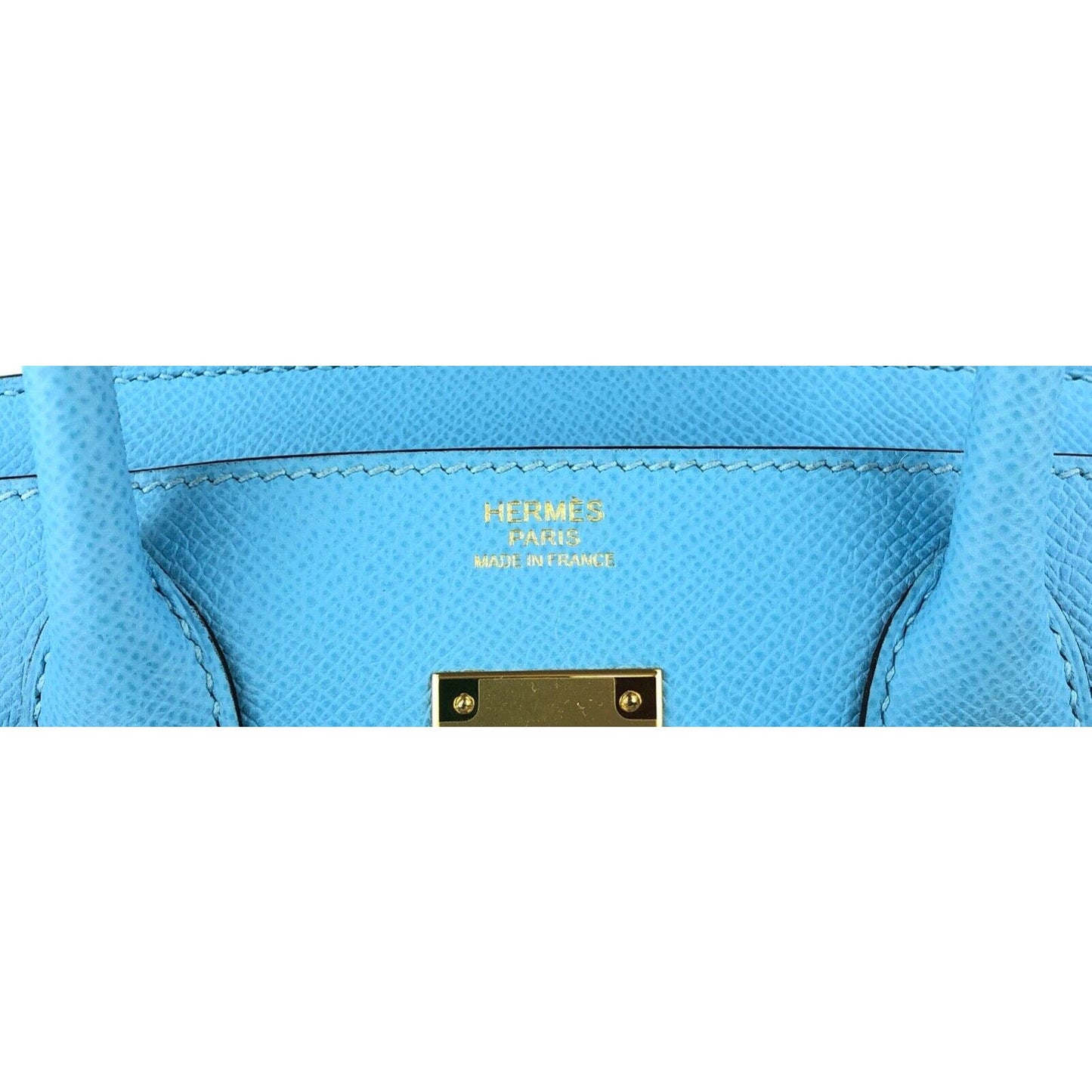 Hermes Birkin 30 Blue Celeste Epsom Leather Handbag Gold Hardware 2022