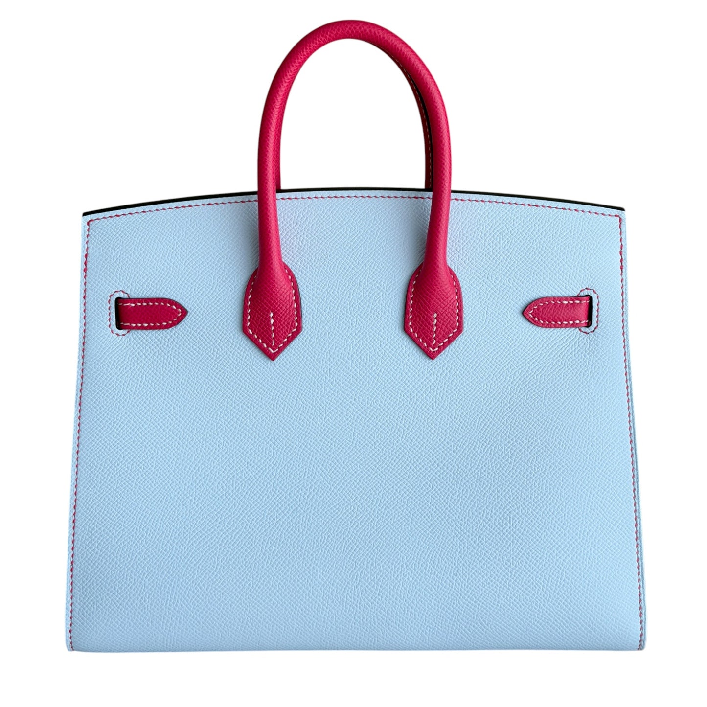 Hermes Birkin 25 Sellier Special Order Blue Brume Rose Extreme Brushed Gold Hwr