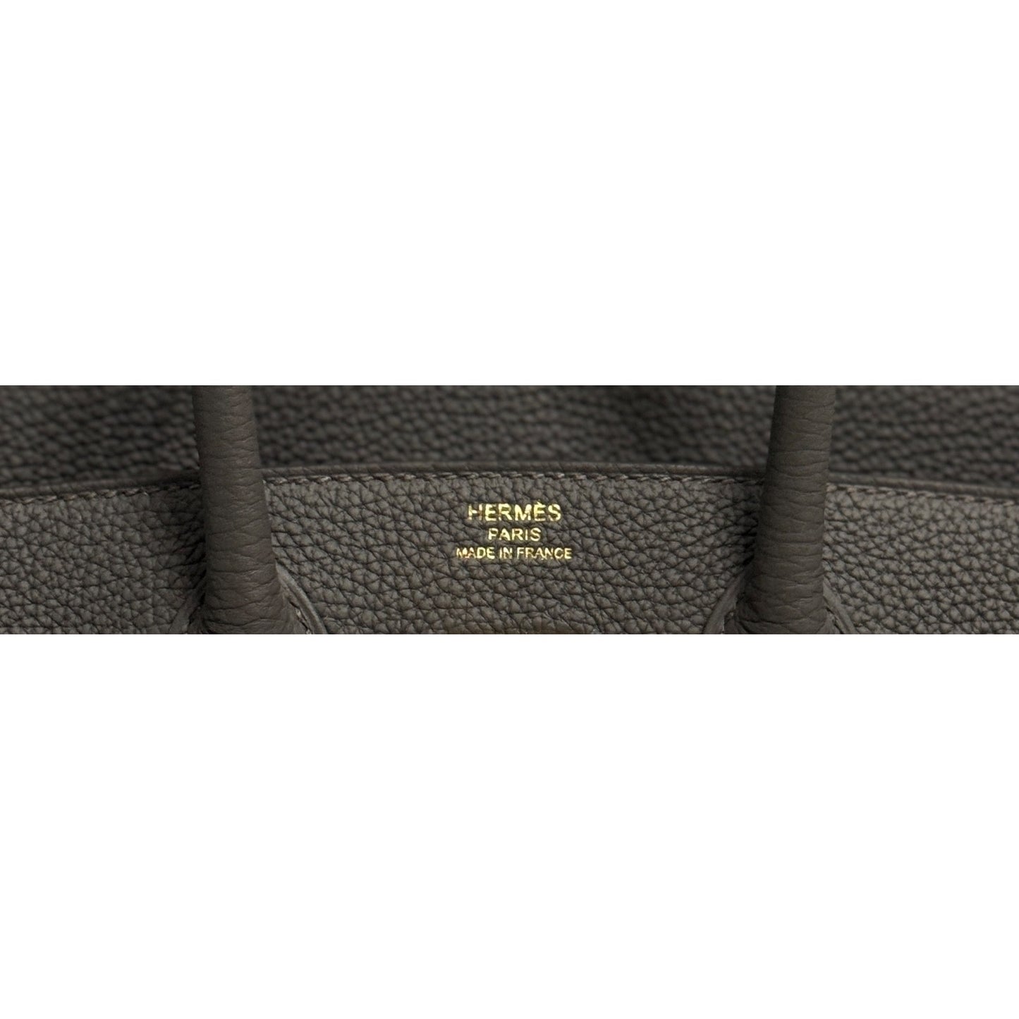 Hermes Birkin 25 Gris Etain Gray Togo Leather Gold Hardware Handbag