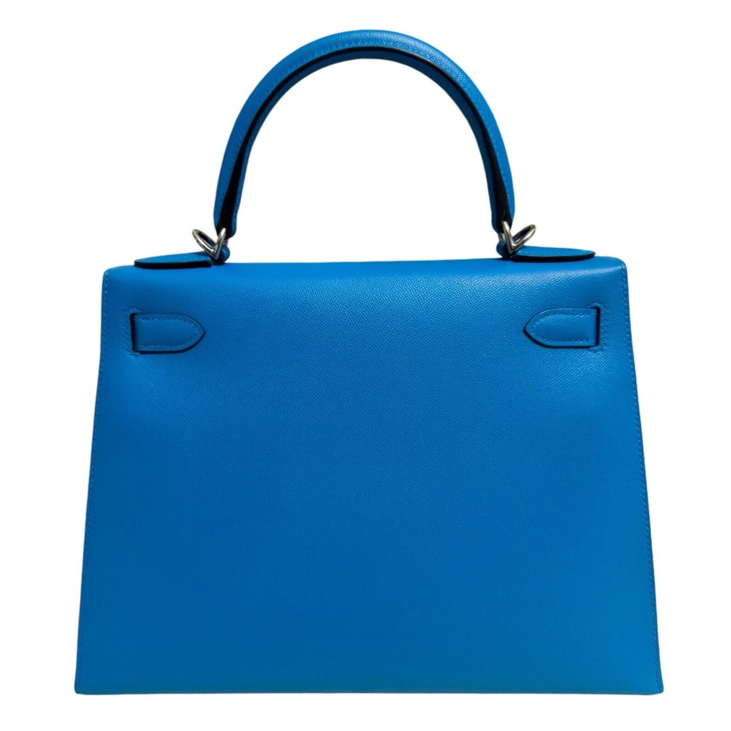 Hermes Kelly 28 Sellier Blue Frida Madame Leather Palladium Hardware