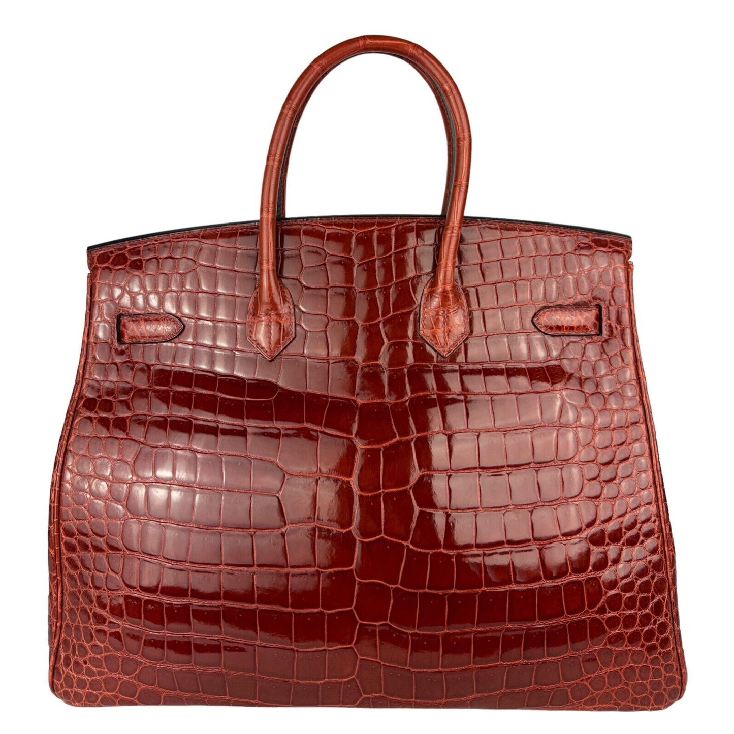 Hermes Birkin 35 Miel Honey Brown Crocodile Shinny Niloticus Nilo Gold Hardware