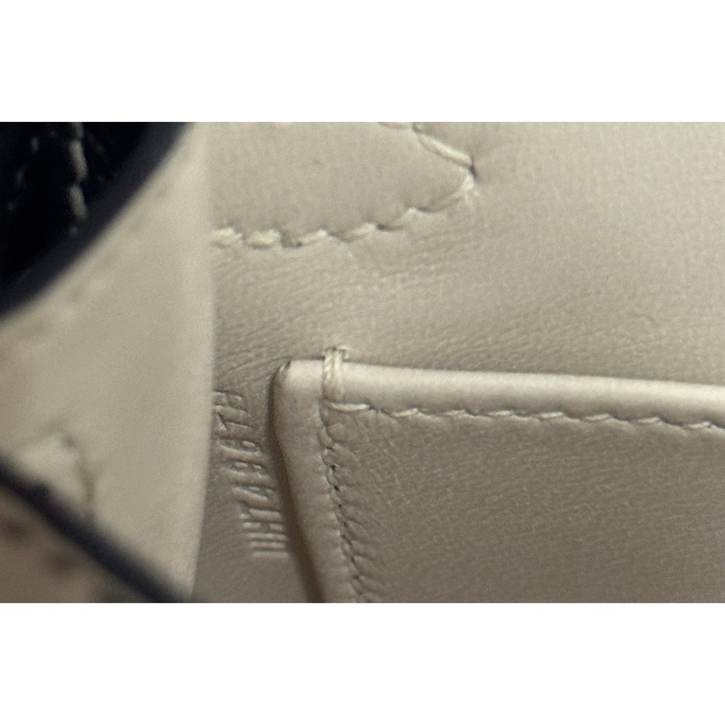 Hermes Mini Kelly Special Order Craie Black Epsom Leather Gold Hardware Rare