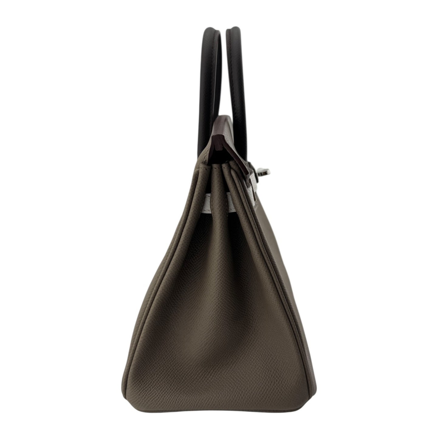 Hermes Birkin 25 Tri Color Etoupe Gris Pale Ebene Epsom Leather Palladium 2024