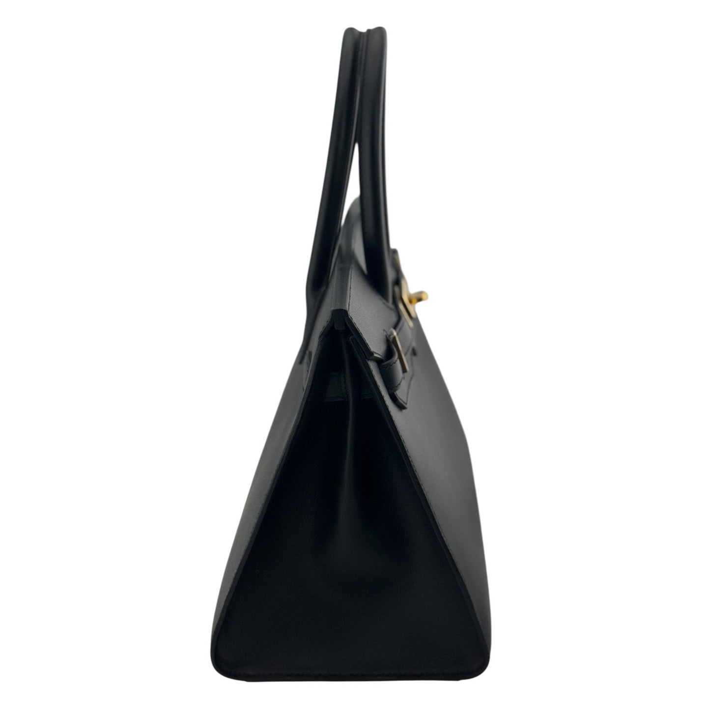 Hermes Birkin 30 Sellier Black Noir Madame Leather Gold Hardware RARE