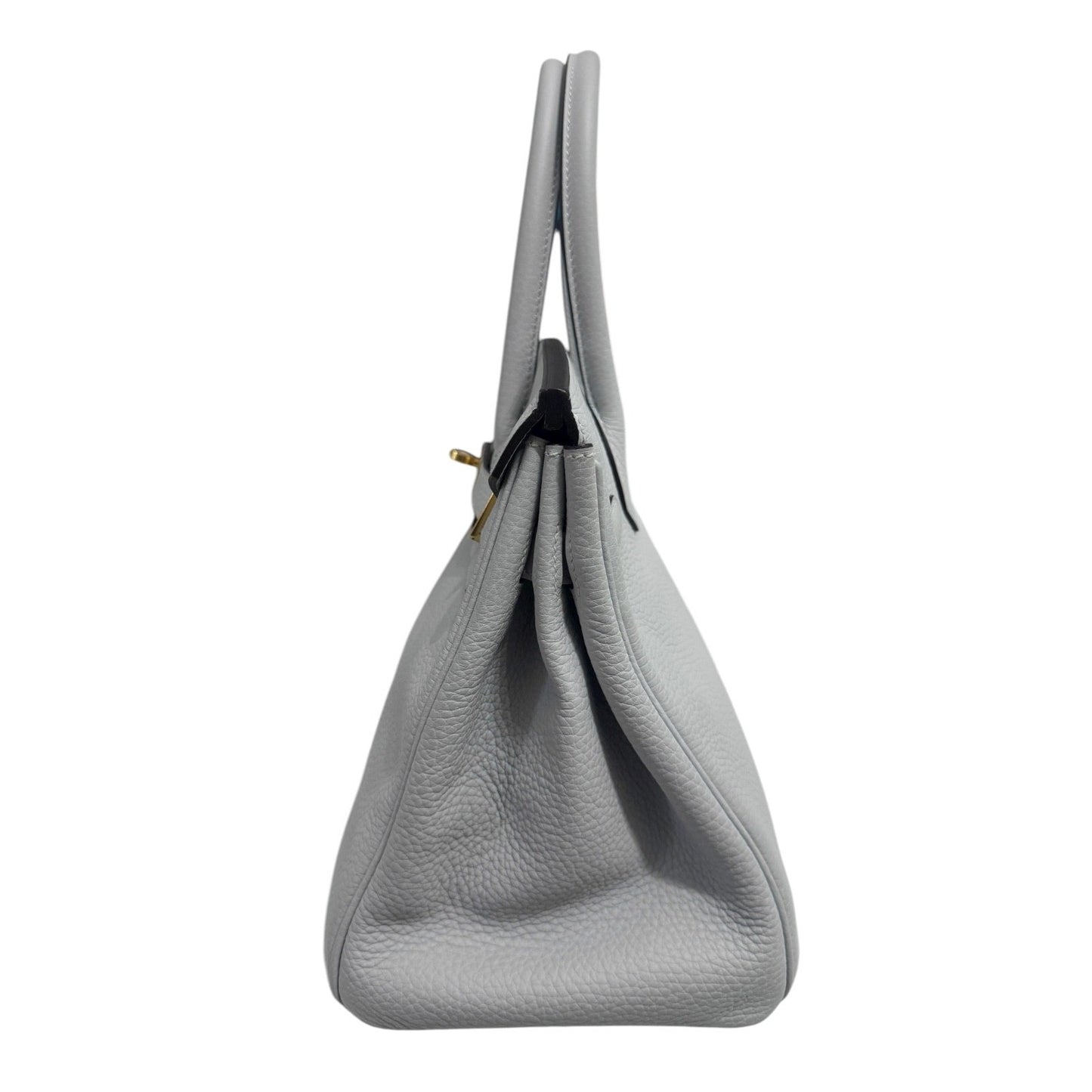 Hermes Birkin 30 Bleu Pale Blue Gray Leather Gold Hardware