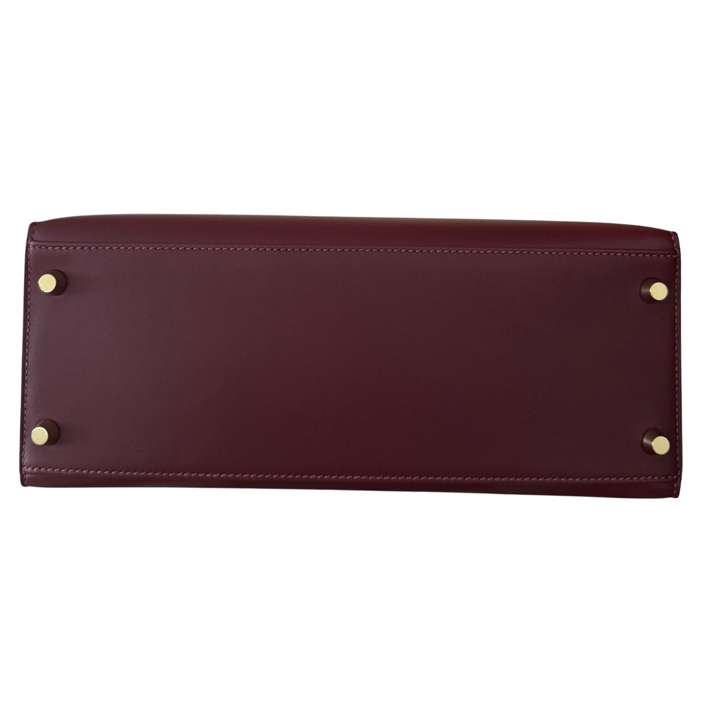 Hermes Kelly 28 Sellier Rouge H Red Sombrero Leather Gold Hardware RARE