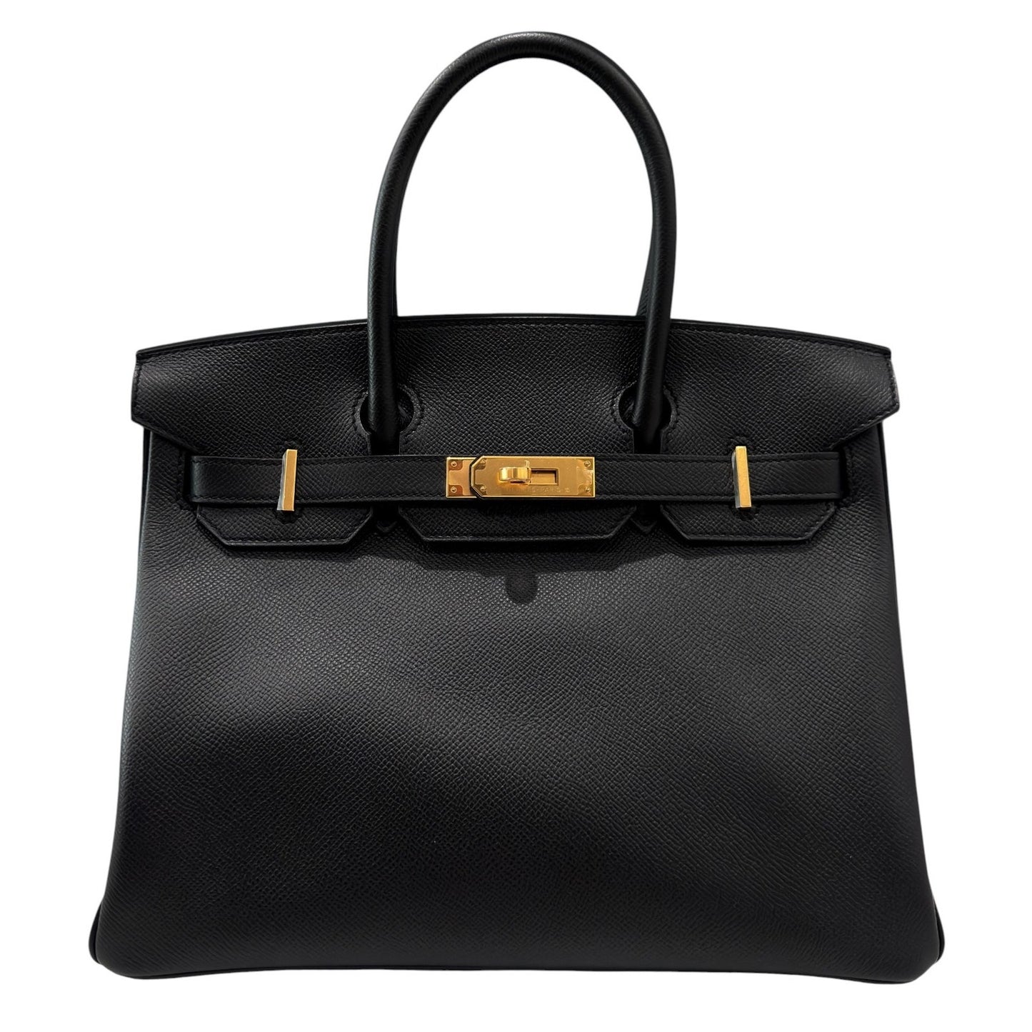 Hermes Birkin 30 Black Noir Epsom Leather Gold Hardware RARE