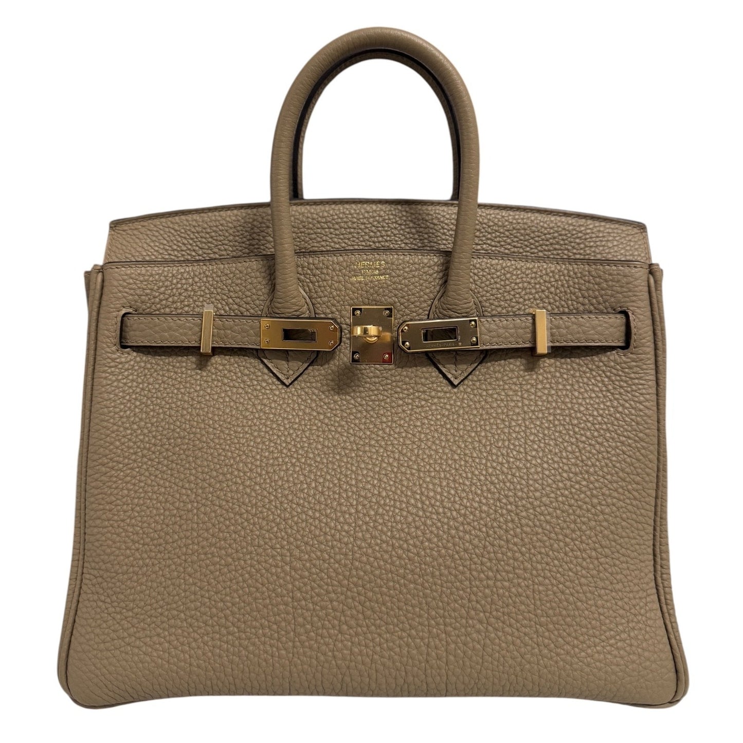 Hermes Birkin 25 Beige Marfa Togo Leather Gold Hardware NEW