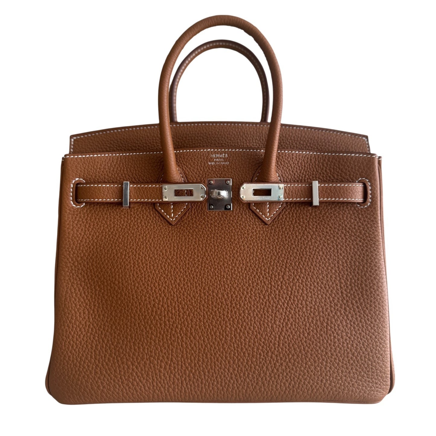 Hermes Birkin 25 Gold Tan Togo Leather Palladium Hardware RARE