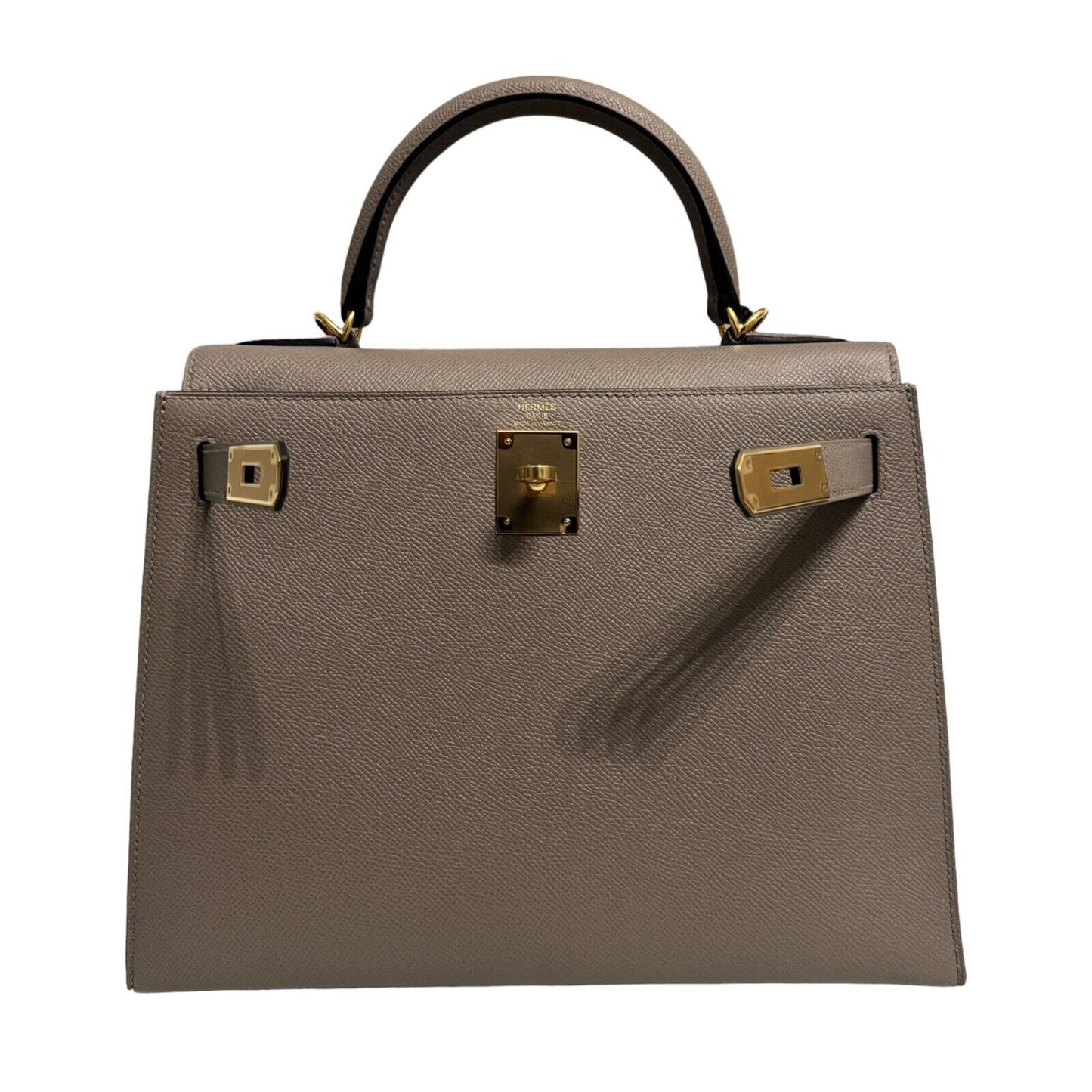 Hermes Kelly 28 Sellier Gris Asphalt Gray Grey Epsom Leather Gold Hardware