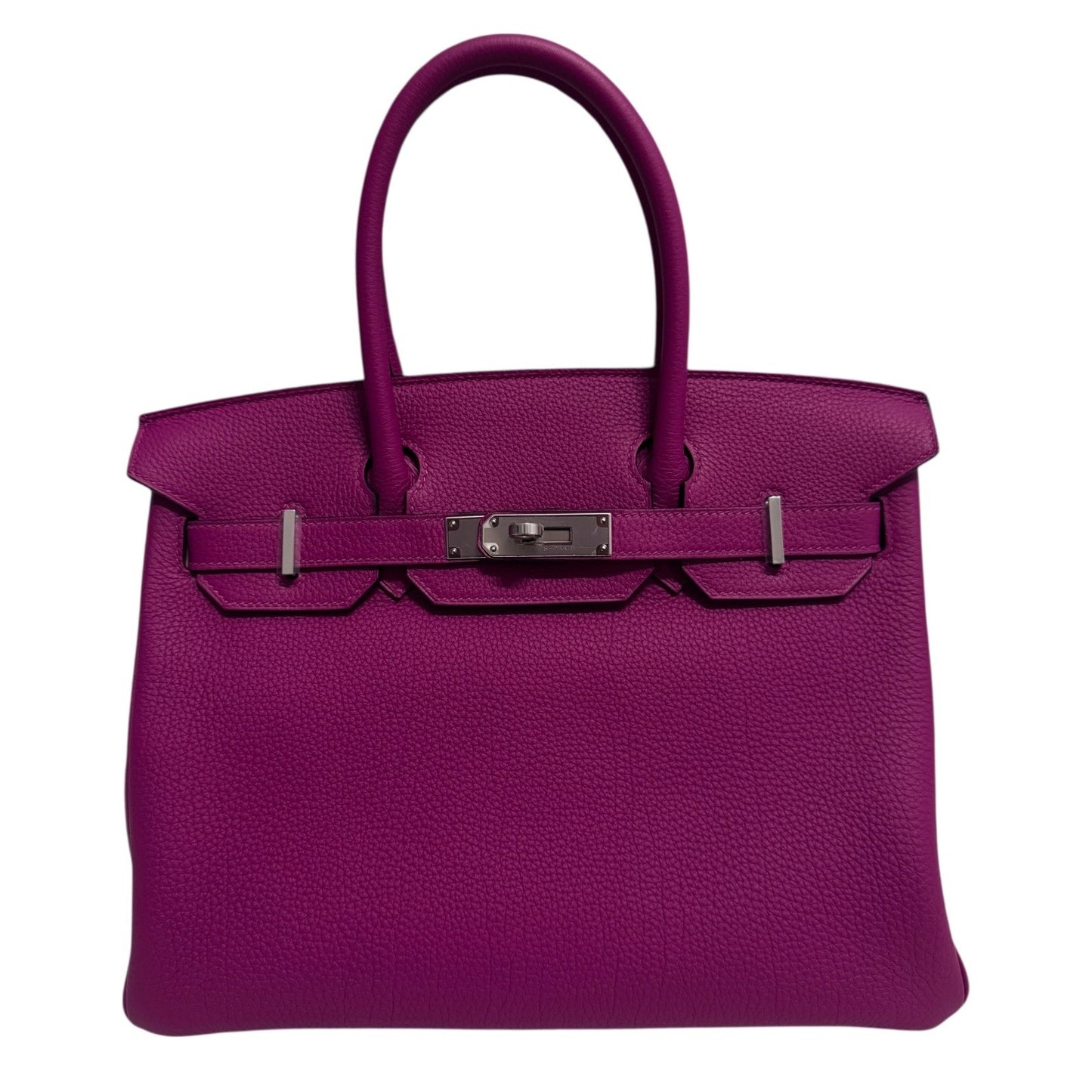 Hermes Birkin 30 Rose Pourpre Pink Purple Togo Leather Palladium Hardware