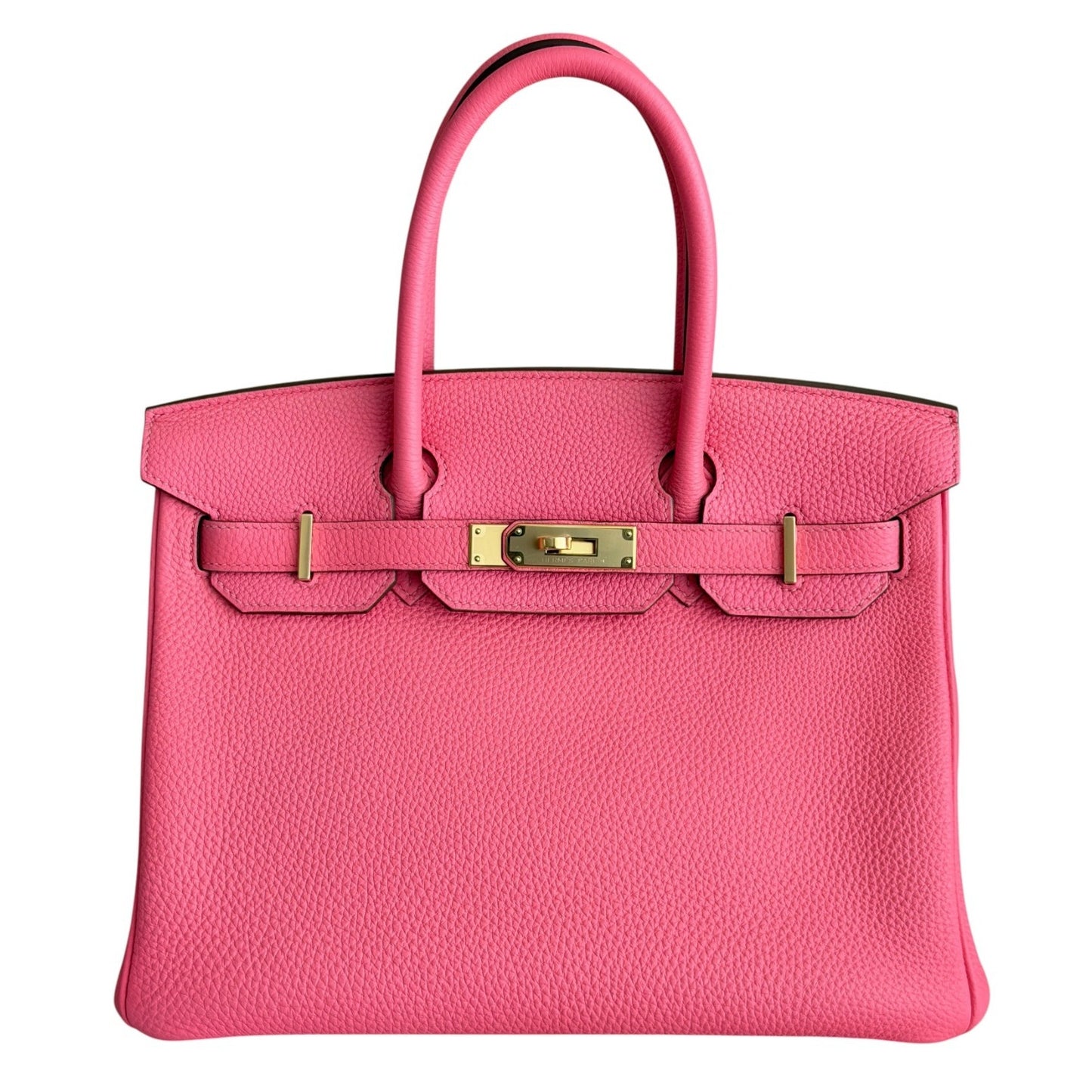 Hermes Birkin 30 Rose Lipstick Pink Togo Leather Gold Hardware Handbag RARE