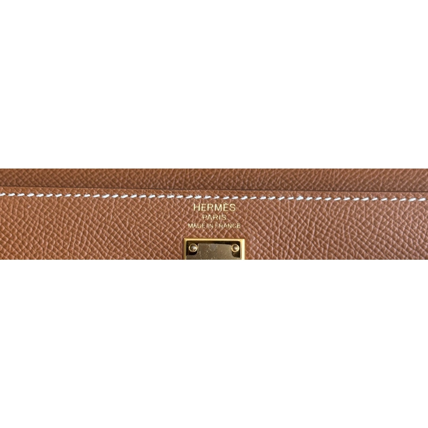 Hermes Kelly 25 Sellier Gold Tan Epsom Leather Gold Hardware
