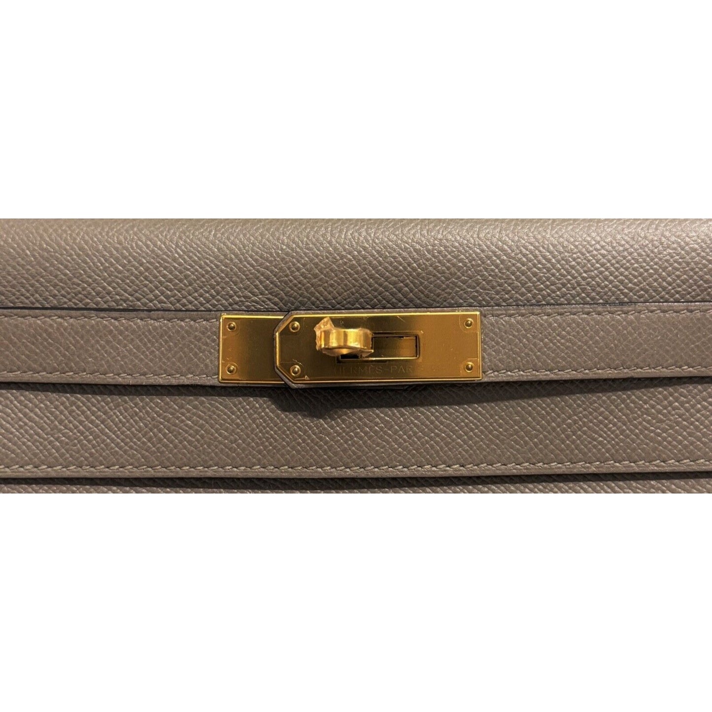 Hermes Kelly 28 Sellier Gris Asphalt Gray Grey Epsom Leather Gold Hardware