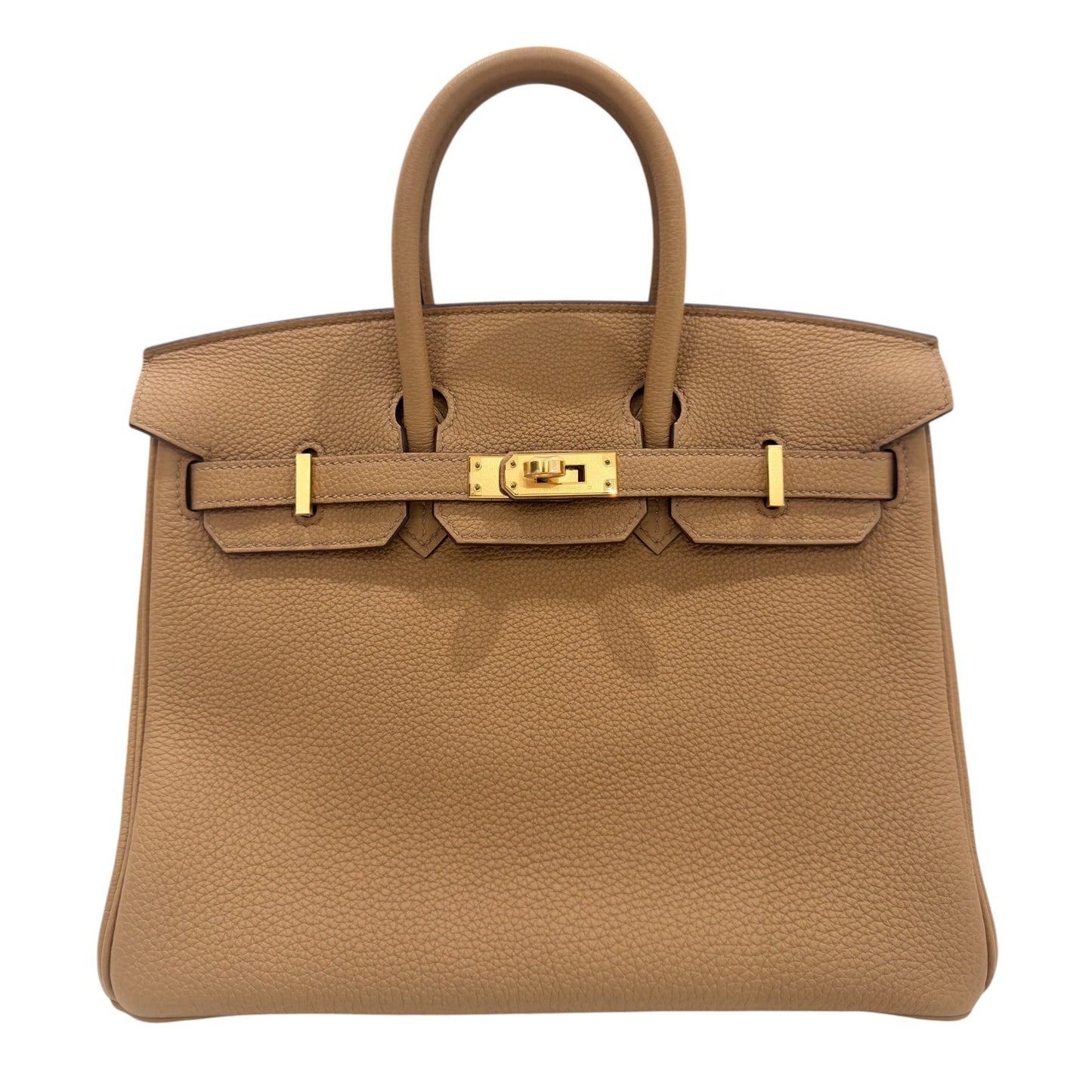 Hermes Birkin 25 Biscuit Tan Beige Togo Leather Gold Hardware NEW