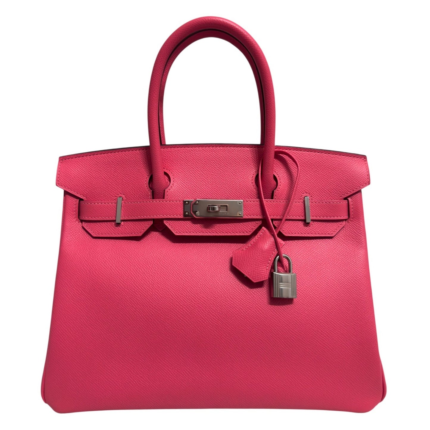 Hermes Birkin 30 Rose Azalee Pink Epsom Leather Palladium Hardware Handbag