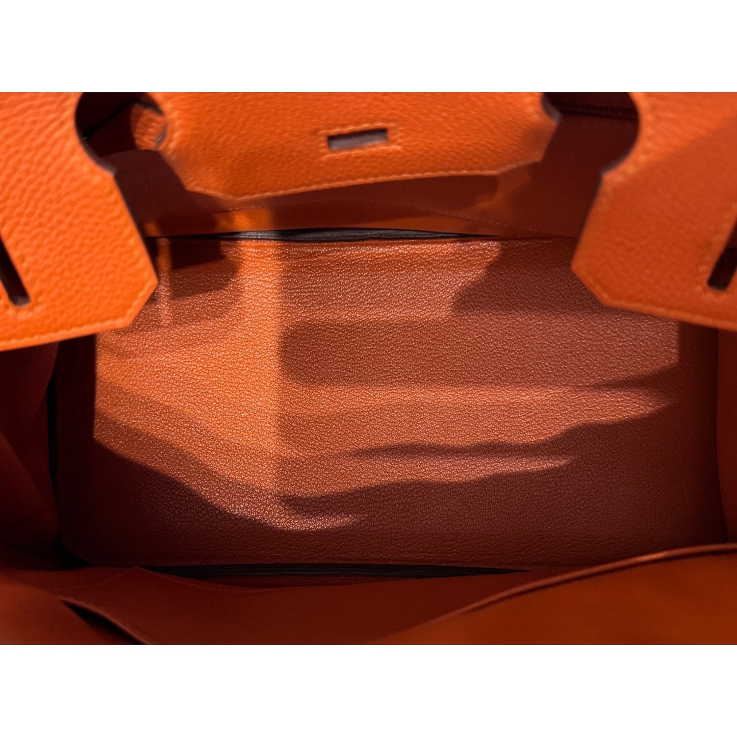 Hermes Birkin 30 Feu Orange Leather Gold Hardware RARE